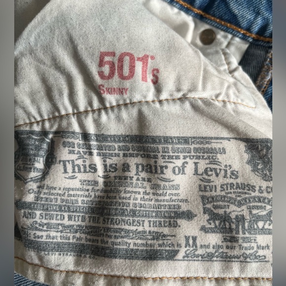Levi 501 Skinny Jeans-size 29 - Picture 6 of 7